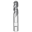 0.5000" Diameter x 0.5000" Shank 3-Flute Stub Length AlTiN Coated Carbide Ball Nose End Mill product photo