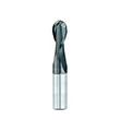 0.5000" Diameter x 0.5000" Shank 2-Flute Short Length Uncoated Carbide Ball Nose End Mill product photo