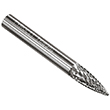 5/8" x 1" x 1/4" SG-6 Double Cut Carbide Tree Pointed End Burr product photo