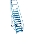 109" Rolling Step Ladder, 12 Steps, 30" Step Width, Steel product photo
