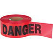 "DANGER" Barricade Tape, Bilingual, 3" W x 1000' L, 1.5 mils, Black on Red product photo