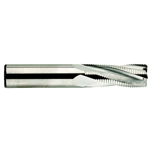 1/2" Diameter x 1/2" Shank 4-Flute Regular Length Roughing Yellow Series Carbide End Mill product photo Front View L