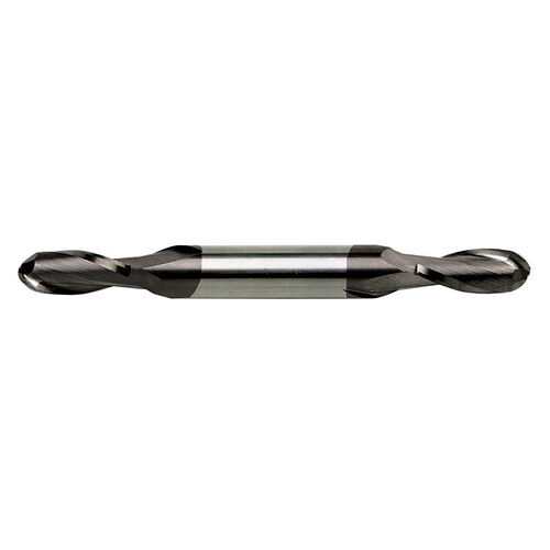 9/32" Diameter 2-Flute Ball Nose Double End Regular Length TiAlN Coated End Mill product photo Front View L