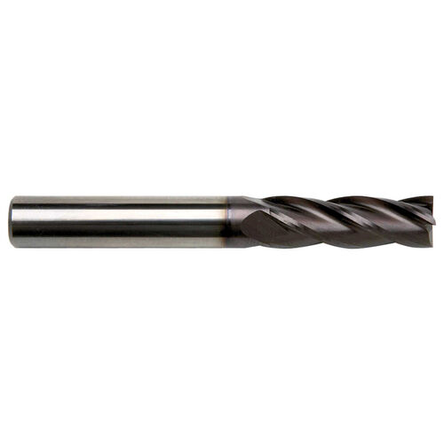 4mm 4-Flute Long Solid Carbide End Mill TiAlN Coated product photo Front View L