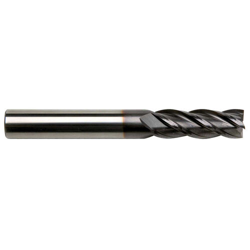 3/16" Diameter x 3/16" Shank 4-Flute Long Length AlTiN Red Series Carbide End Mill product photo Front View L