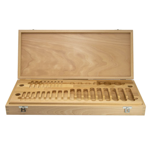 1/4" - 1" Tap & Die Empty Wooden Case (2 Adjustable Tap Wrenchs & 3 Die Stocks Included) product photo Side View L