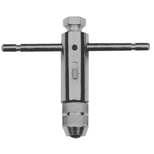 7/32-1/2" (M5-12) Adjustable 'T' Ratchet Style Tap Wrench - 100mm Long product photo Front View L