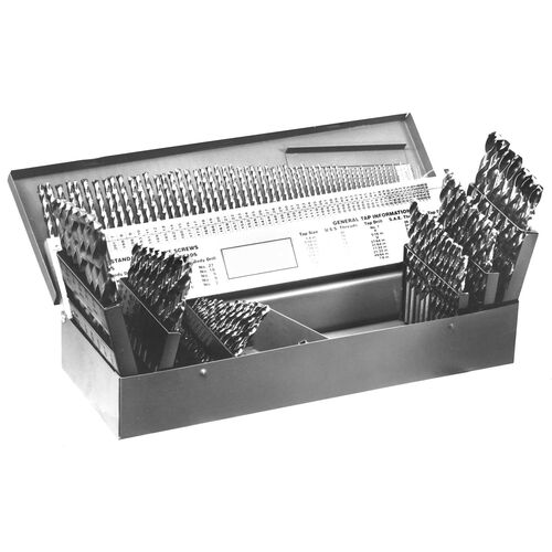 115pc TiN Coated H.S.S. 3-In-1 Combination Drill Bit Set product photo Front View L