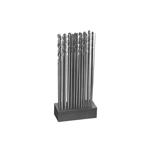 29pc H.S.S. 12" O.A.L. Aircraft Extension Fractional Drill Bit Set product photo Front View L