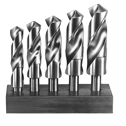 5pc H.S.S. 3/4" Reduced Shank Fractional Drill Bit Set product photo Front View L