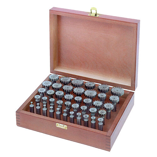 41 pc. Straight Tooth Woodruff Keyseat Cutter Set product photo Front View L