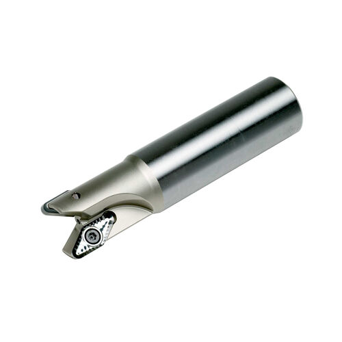 AME2100HR 1" Diameter x 1" Shank 3-Flute Coolant Through Alumimill Indexable Square End Mill product photo Front View L