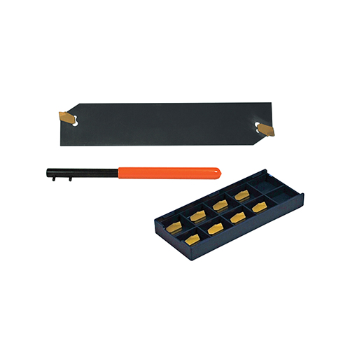 PP-B 432S 1-1/4" Pro Part-Off Blade Kit with 10pc SP400 PT30C Coated Inserts product photo Front View L