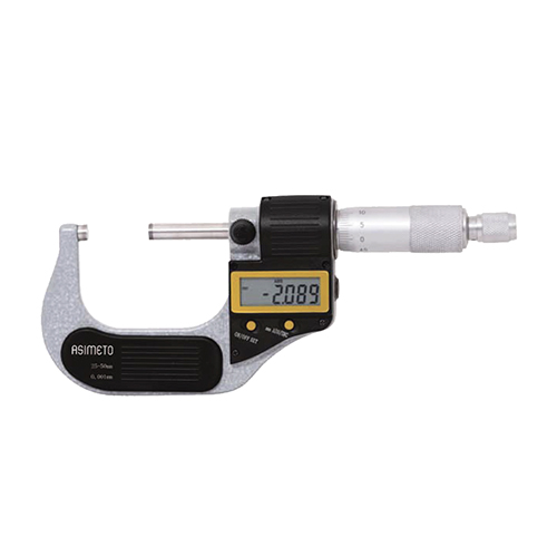 3-4"/75-100mm x 0.00005"/0.001mm Economy Digital Outside Micrometer product photo Front View L