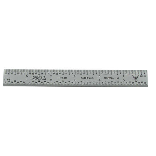 6" 4R Graduated Rigid Scale product photo Front View L