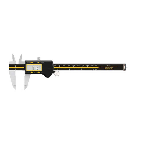 0-8"/200mm x 0.0005"/0.01mm Asimeto Absolute Digital Caliper product photo Front View L