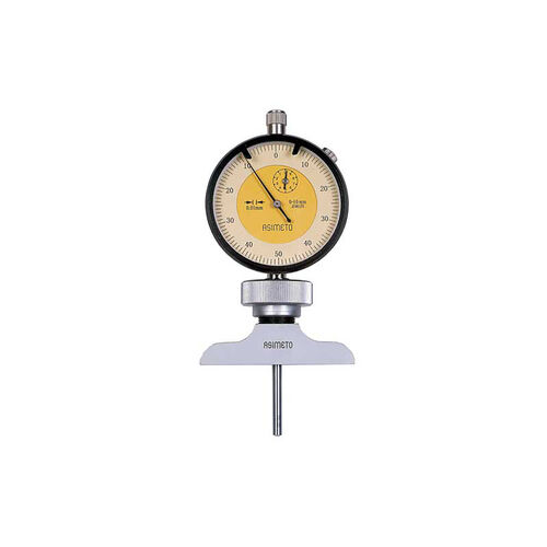 0-4" x 0.001" Dial Interchangeable Rod Depth Gauge With 2.5" Base product photo Front View L