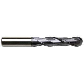 1/4" Diameter x 1/4" Shank 2-Flute Long Length Ball Nose AlTiN Red Series Carbide End Mill product photo