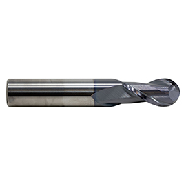 18.0mm Diameter x 18mm Shank 2-Flute Regular Length Ball Nose AlTiN Red Series Carbide End Mill product photo