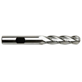 1" Diameter x 1" Shank 4-Flute Long Length Ball Nose HSCO Cobalt End Mill product photo