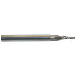 3/64" Tip Diameter x 1/8" Shank 1/2º Miniature Tapered Carbide End Mill product photo